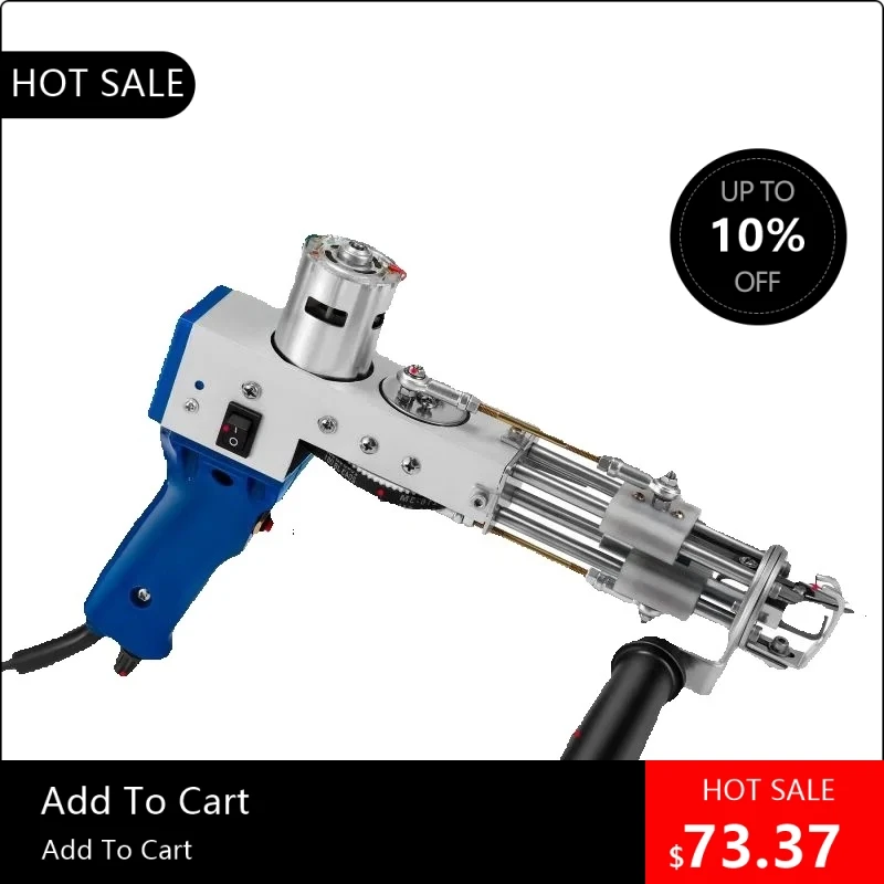 08170 2025 Electric Carpet Tufting Gun 2-in-1 Weaving Machine Professional Flocking Cut-Pile Loop Pile Knitting Em