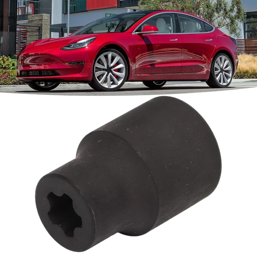 Carbon Steel Battery Cover Removal Socket 1/2in Drive Anti-Rust Battery Housing Caps Removal Socket Five-Teeth