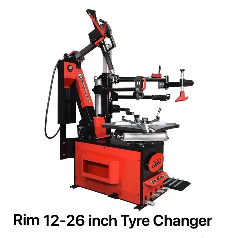 Max rim 26 inches Automatic wheel dismount machine Lean Back Tyre Changer with auto tire picker head Tire changing machine