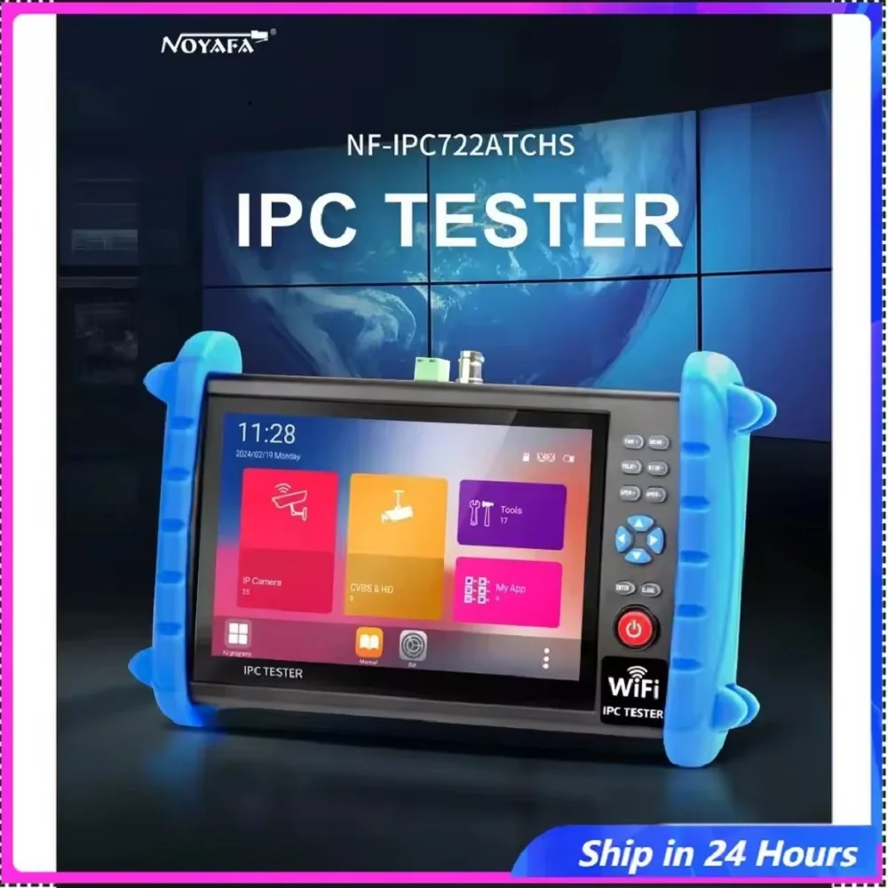 Noyafa NF-722 IPC CCTV Tester IP Camera AHD Mini Monitor 7 Inch 4K 8K HDMI VGA PoE Monitor CFTV Cable Testing IPC722 ATCHS