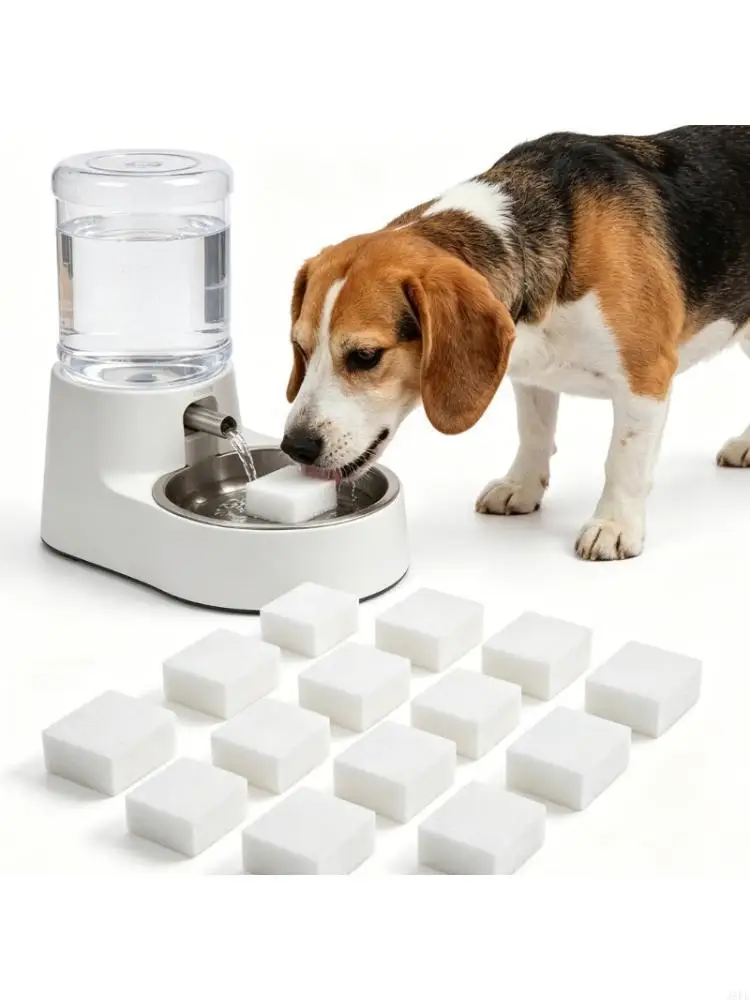 J6PE 12Pcs Pet Fountain Replacement Olyurethane Sponge Filter For 64Oz/2L Kitten Dog