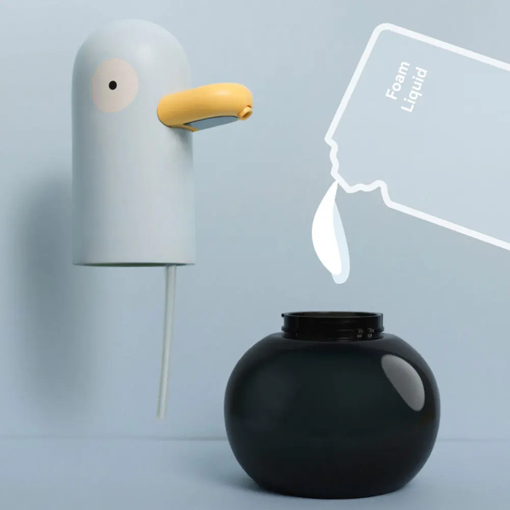 

Симпатичный дозатор для мыла в форме утки, бесконтактный электрический дозатор для мыла, перезаряжаемый, автоматический, для кухни и ванной комнаты.