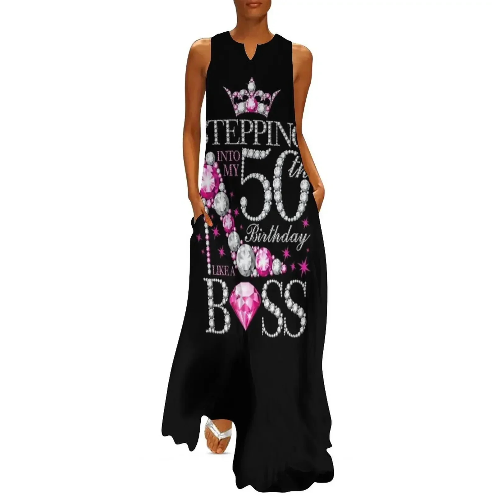 

50th Birthday. Stepping into my 50th Birthday lady’s Long Dress Women's summer suit Dress