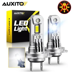 AUXITO 2Pcs LED H7 Canbus Headlight Mini Wireless 100W 20000LM 6500K for VW Passat Audi BMW Lamps H7 Turbo Plug and Play Bulbs