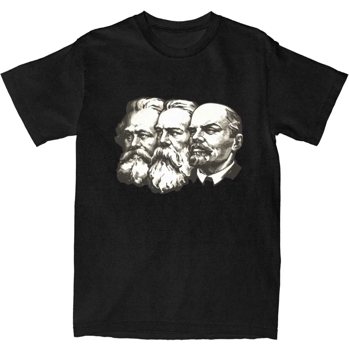 

Marx Engels And Lenin T Shirt Communism Harajuku T-Shirts Short Sleeve Y2K Basic Tops Beach 100 Cotton Round Neck Oversize Tees