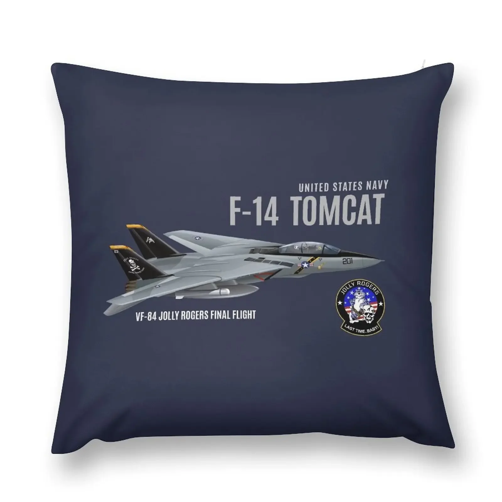 F-14 Tomcat - Jolly Roger Throw Pillow Sofa Covers For Living Room ornamental pillows for living room pillow