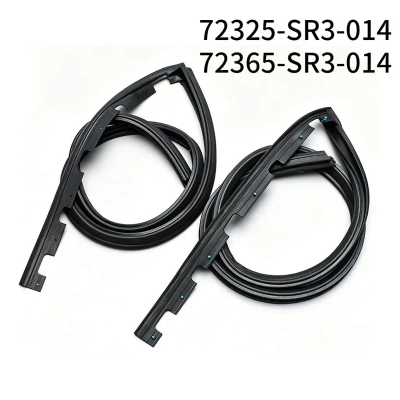 Front Door Sub Seal Rubber Weather Strip Set 72325-SR3-014& 72365-SR3-014 For HONDA 2DR 3DR 1992- 1995 Left& Right