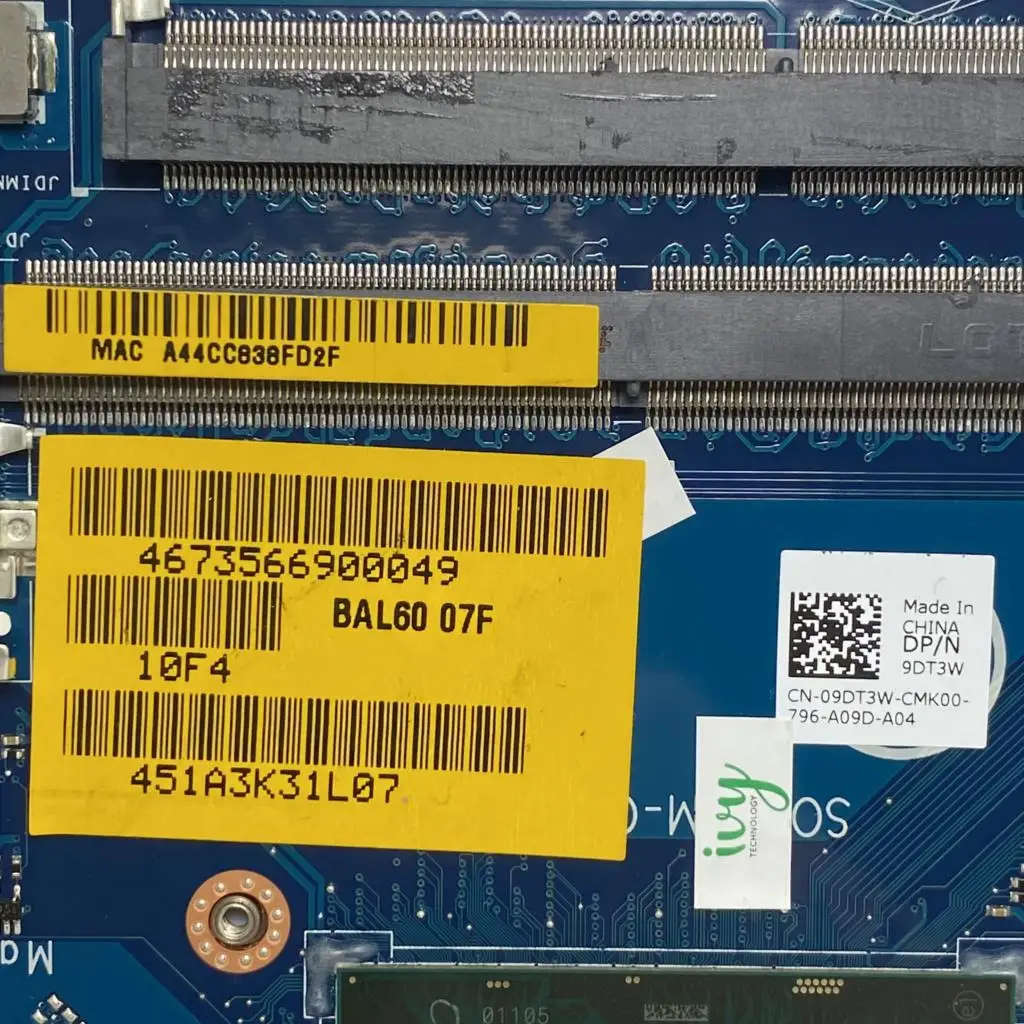 CN-09DT3W 09DT3W 9DT3W Mainboard For DELL Inspiron 5468 5000 Laptop Motherboard BAL60 LA-D871P With i7-7500U CPU 100%Tested Good