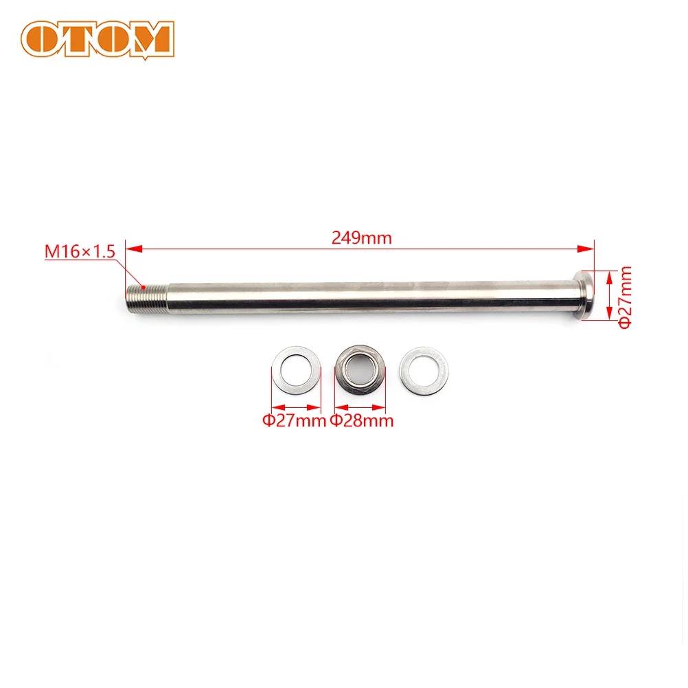 OTOM 249mm Dirt Bike SwingArm Axle Pivot Shaft Swing Arm Axis Washer Nut Set For YAMAHA WR250F 2015-2024 Motorcycle Accessories