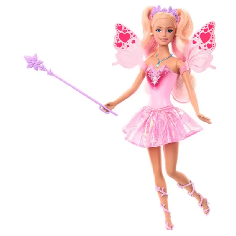 Genuine Barbie Doll Princess Color Changing Dream Butterfly Fairy Toy Figure for Girls Cute Collectible Birthday Gift Toy