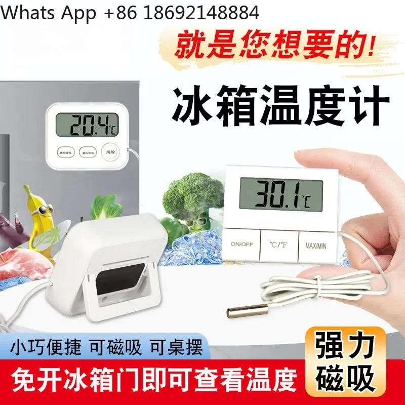 Probe Thermometer for Food Sample Cabinet Refrigerator Built-in Low Temperature Display for Refrigerated Freezer Temperature