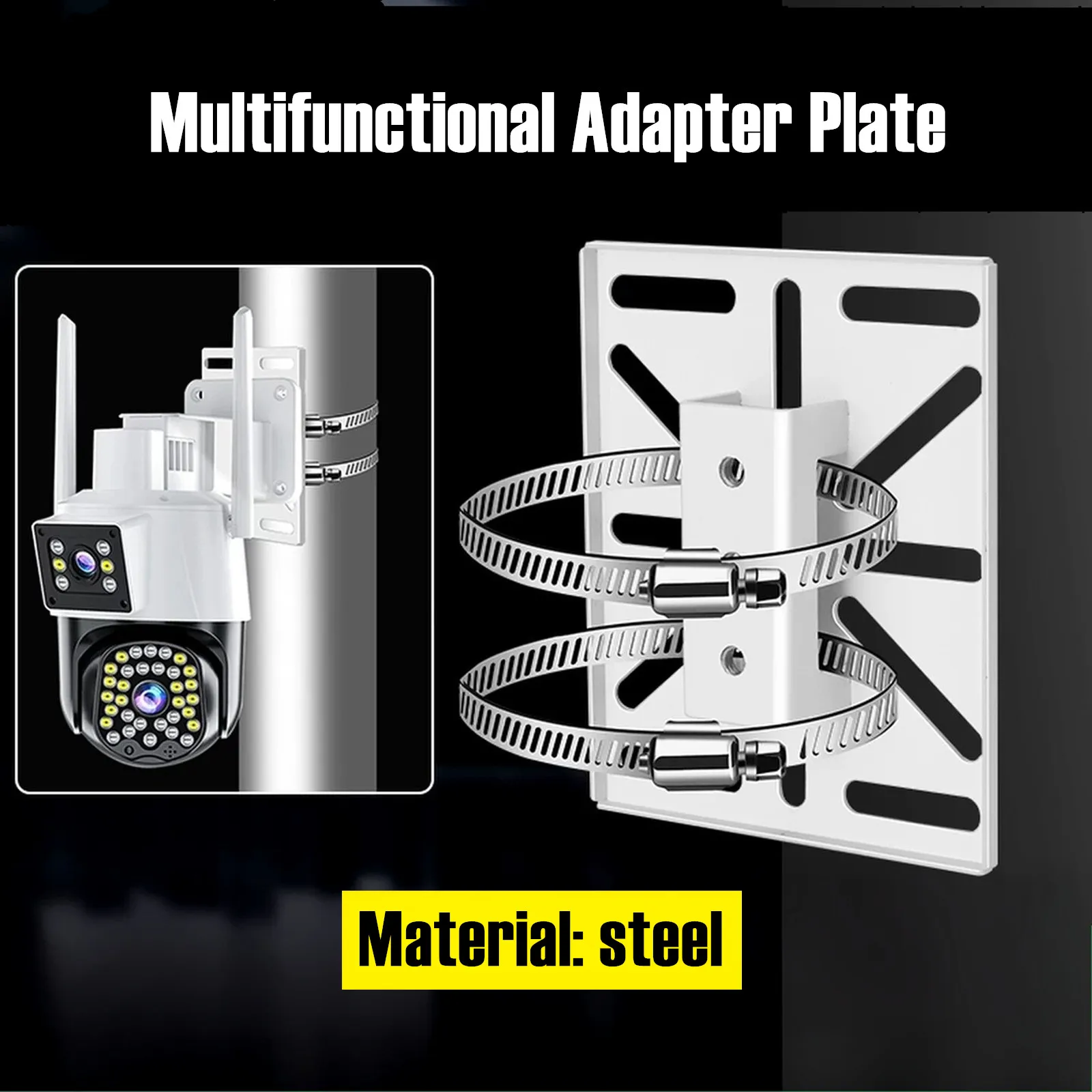 Multifunctional PTZ Camera Adapter Plate Steel Universal Wall Mount Bracket for PTZ Speed Dome CCTV Security Camera Installation