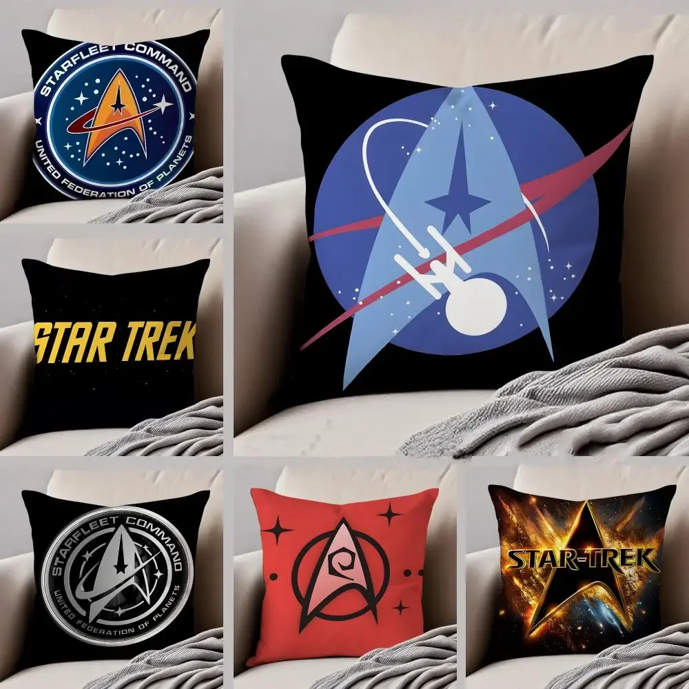 Sci-fi Series S-Star Trek Cushion Cover Throw Pillow Cover Hidden Button Durable Polyester Chair Cushion