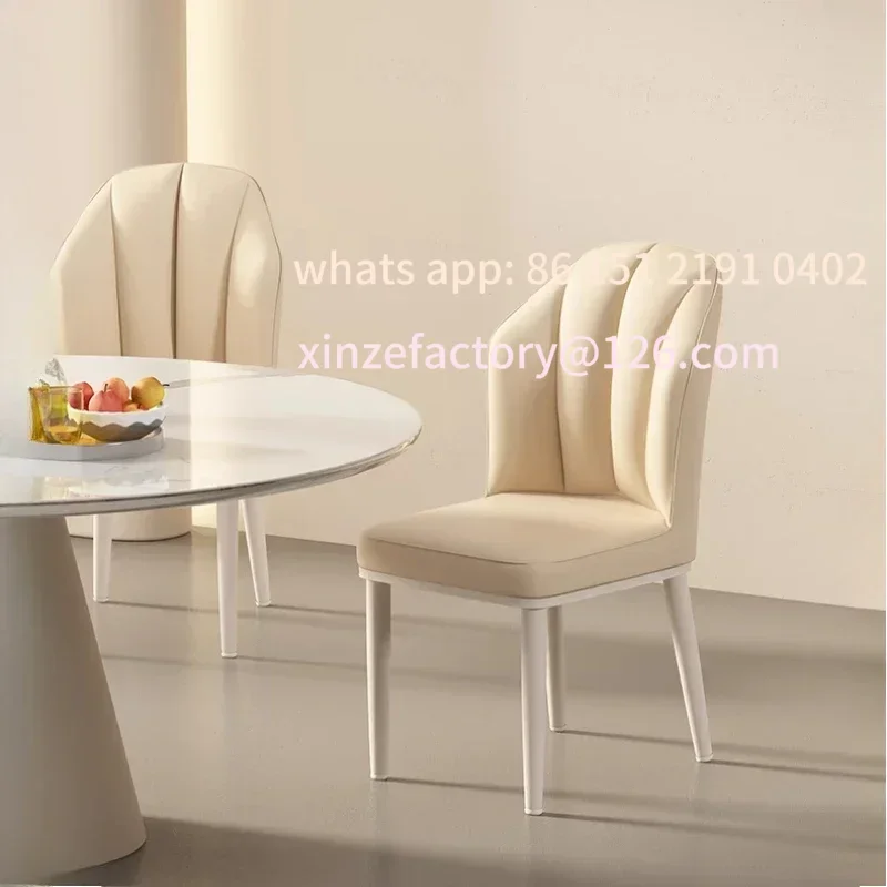 

Customizable jadalni Nordic Cream – minimalistyczne designerskie krzesło wypoczynkowe, nowoczesne meble do salonu i j