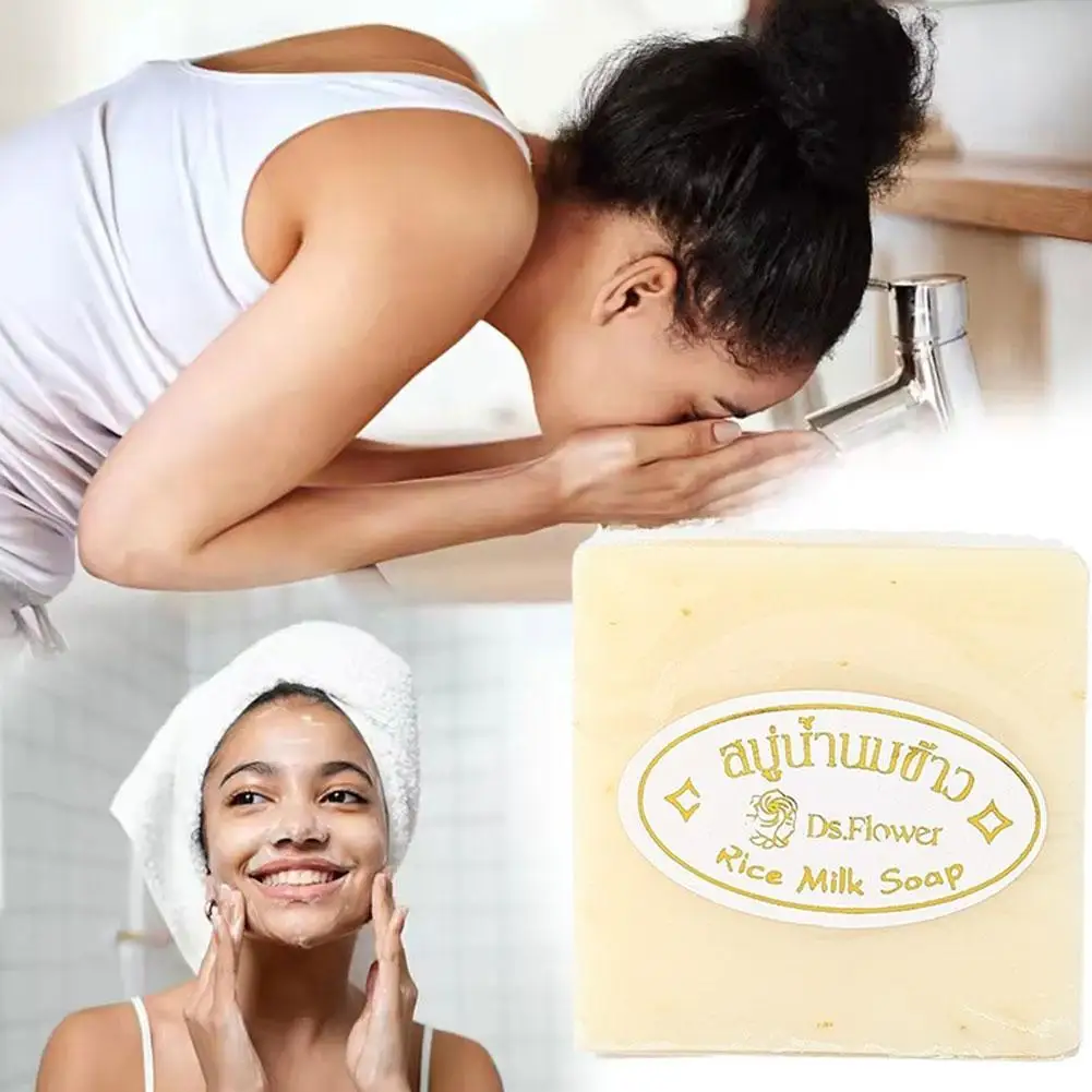Handgemachte Reismilchseife, Original Milch-Reis-Seife, Seife mit ätherischen Ölen, handgemachte Badeseife, Tiefenreinigende, aufhellende Seife – Detail 6