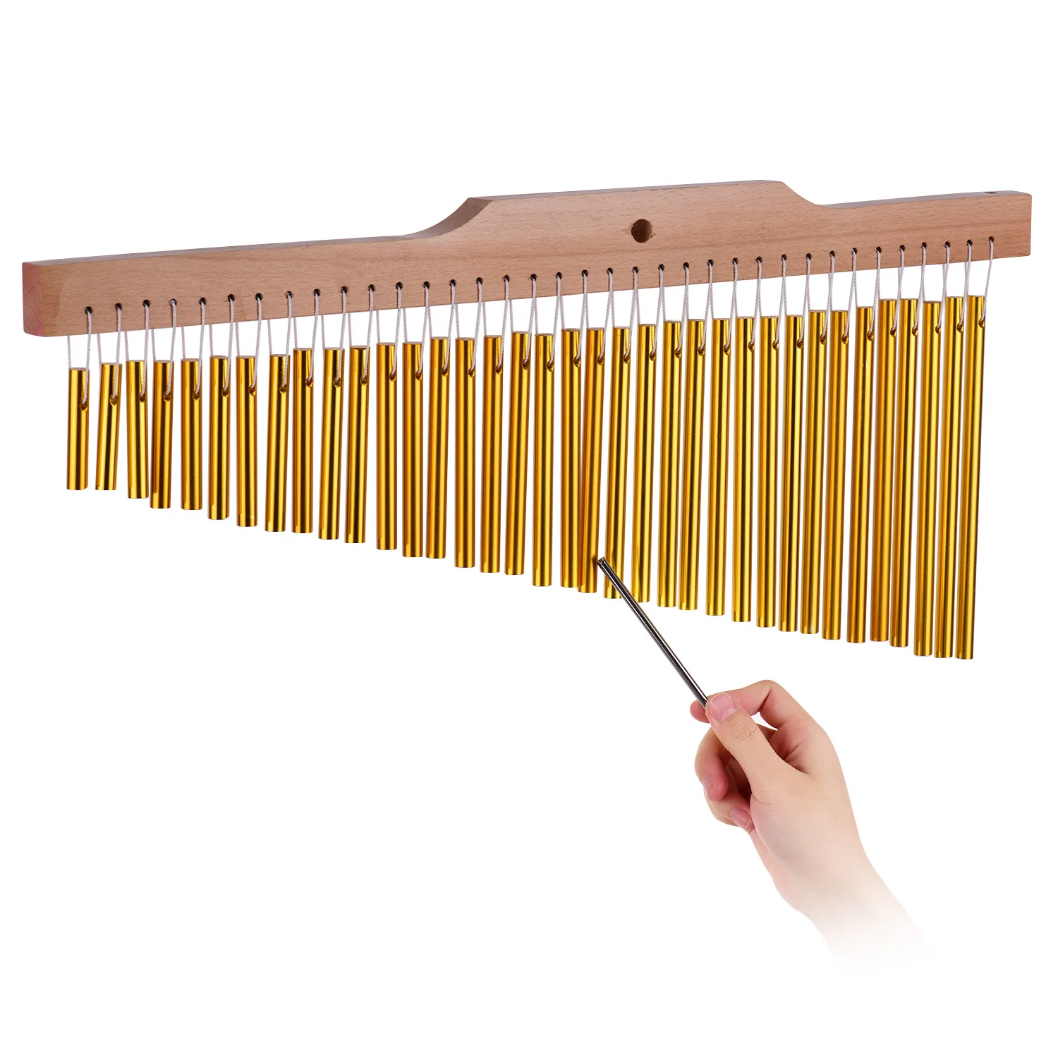 36 Bar Chimes Gold Aluminum Alloy Wooden Bar for holiday parties Percussion Instruments Accessories