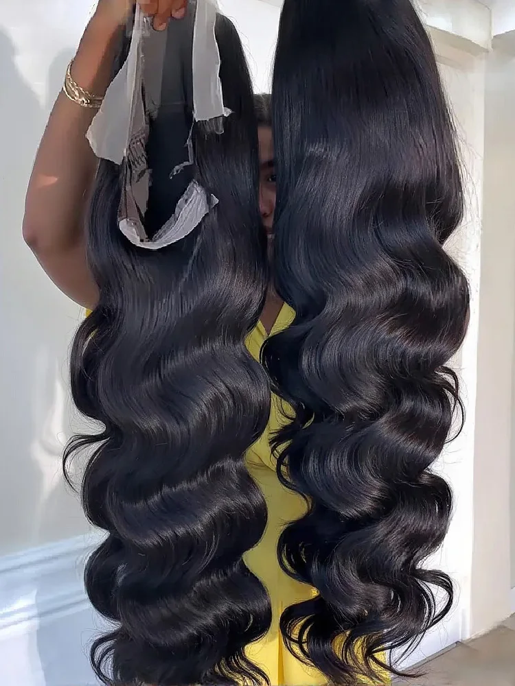 

Парик из натуральных бразильских волос Remy, 250% плотности, без клея, с волнистым укладом, с HD-швейцарским кружевом 13x4, на фронтальной части