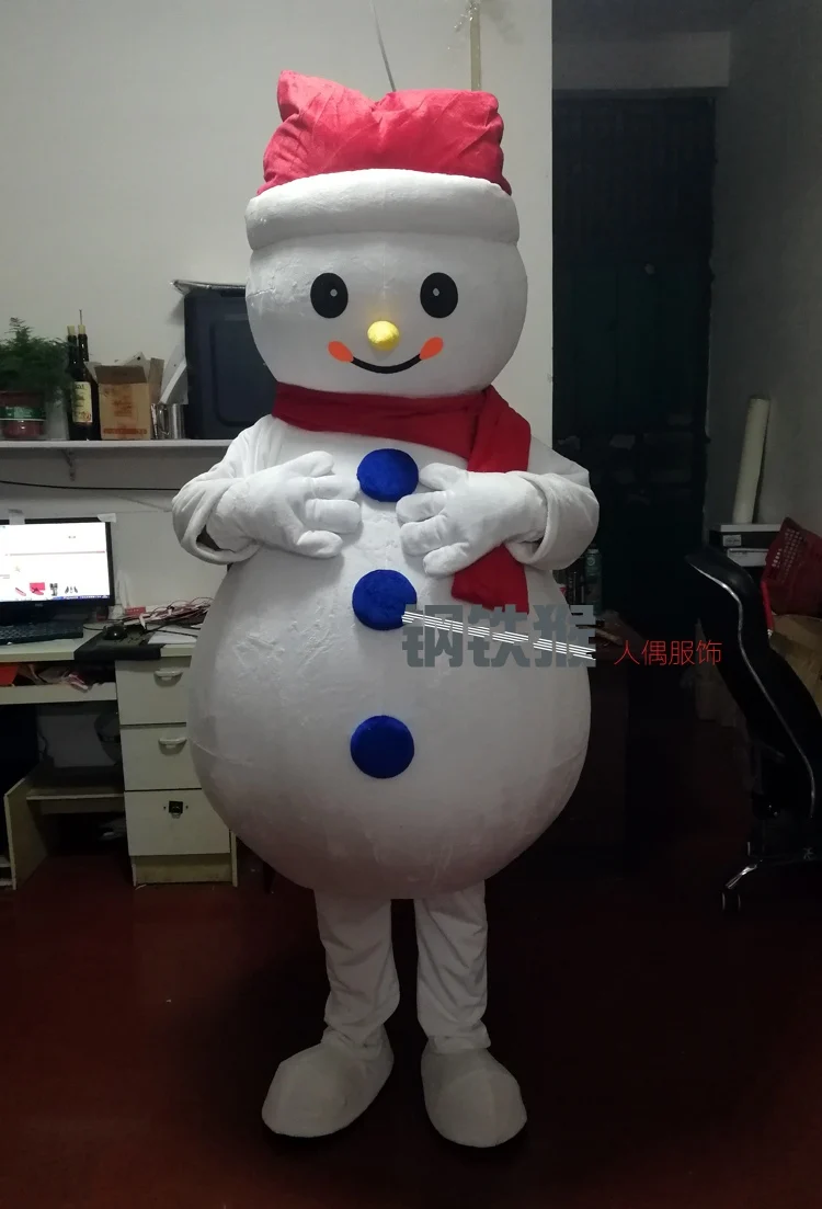 Cosplay-Kostüme Gute Qualität Günstiger Preis Erwachsenen-Schneemann-Maskottchen-Kostüm für Weihnachten Halloween Fasching-Party Maskottchen-Kostüme