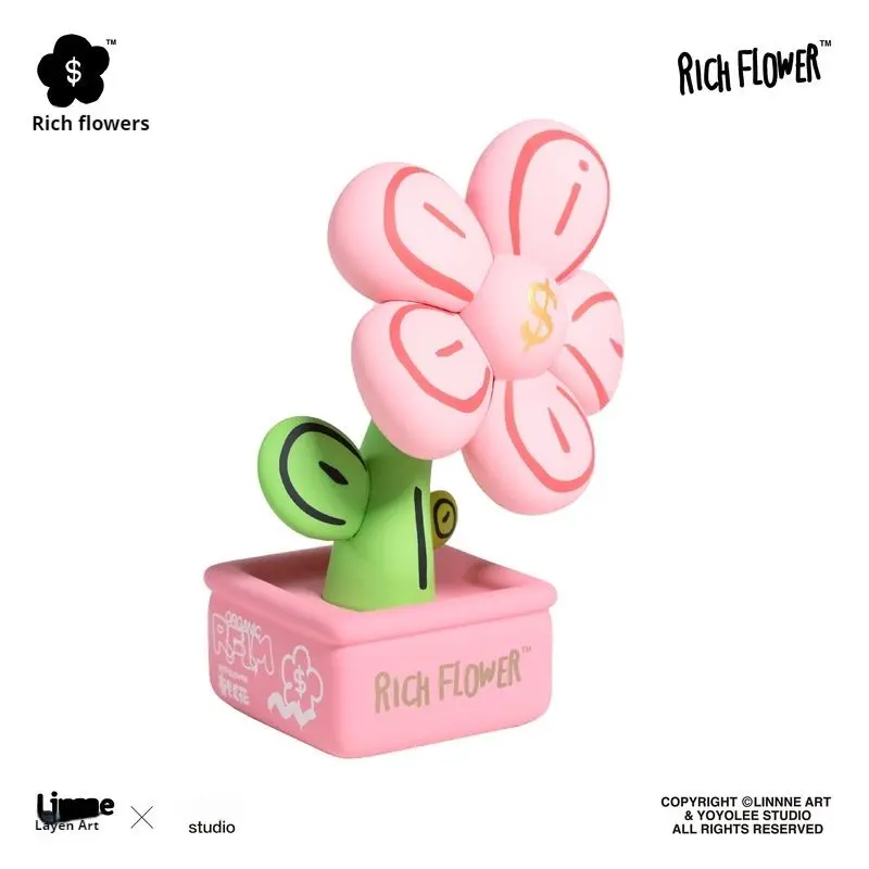 20cm Rich Flower Pvc Material Money To Spend Series Entrance Decoration Doll Beautiful Desktop Ornament Collection Visit Gifts