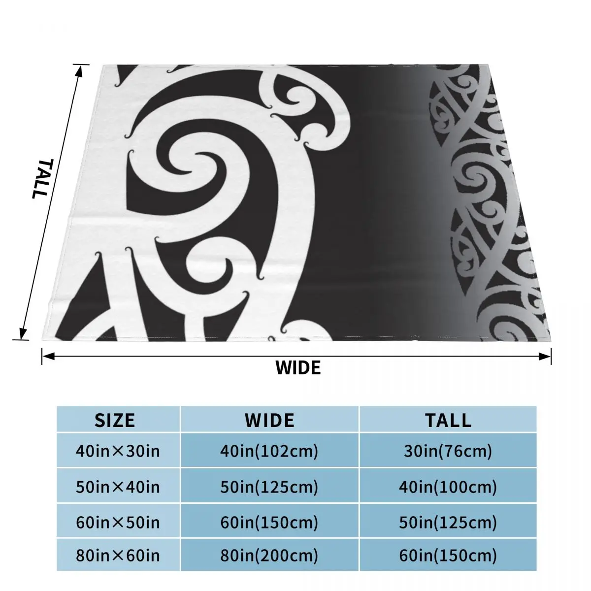 Black and White Layered Maori Koru Design Throw Blanket bed plaid Blankets Sofas Of Decoration Blankets