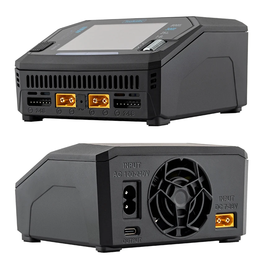 ToolkitRC M6DAC PRO Charger Fast 1-6S Intelligent Balance 2CH AC/DC Toy Model Car Drone Power Lithium Battery XT60 IPS FPV EU