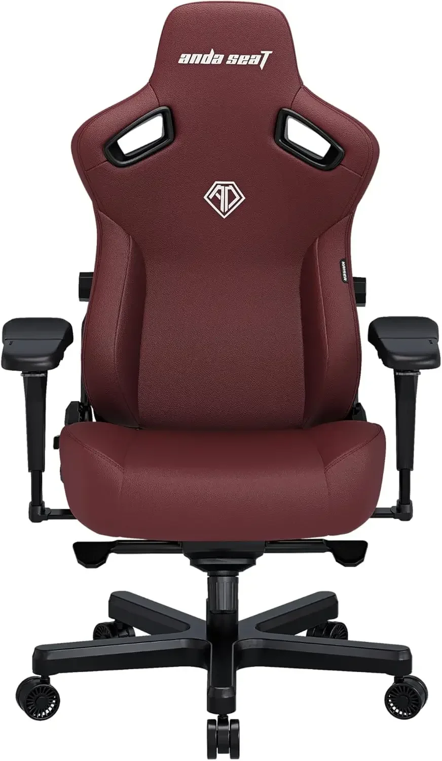 Adults - Ergonomic Maroon Leather Gaming Chairs with 5D Armrest, Comfortable Office Chair