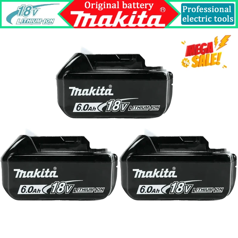 

100% original Makita 6.0Ah 18V Rechargeable Battery for Makita 18V BL1830 BL1830B BL1840 BL1840B BL1850 BL1850B Power Tools