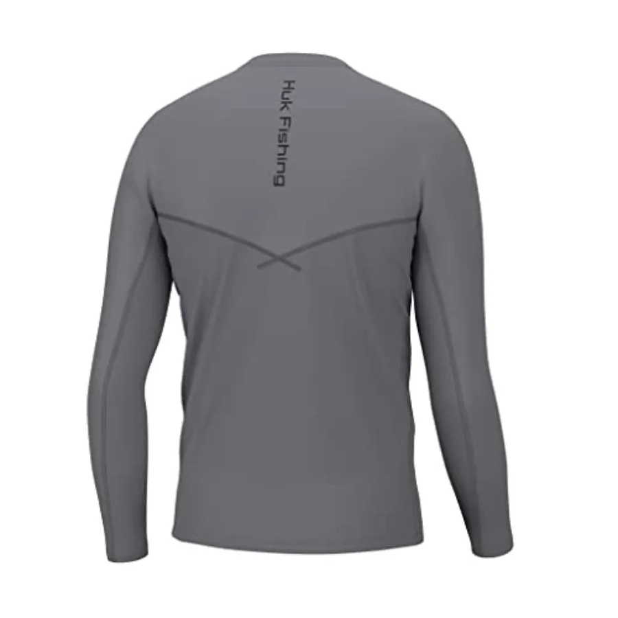 Men's fishing shirt for outdoor performance, quick-dry polyester, navy blue, UPF 50+ sun protection and moisture-wicking