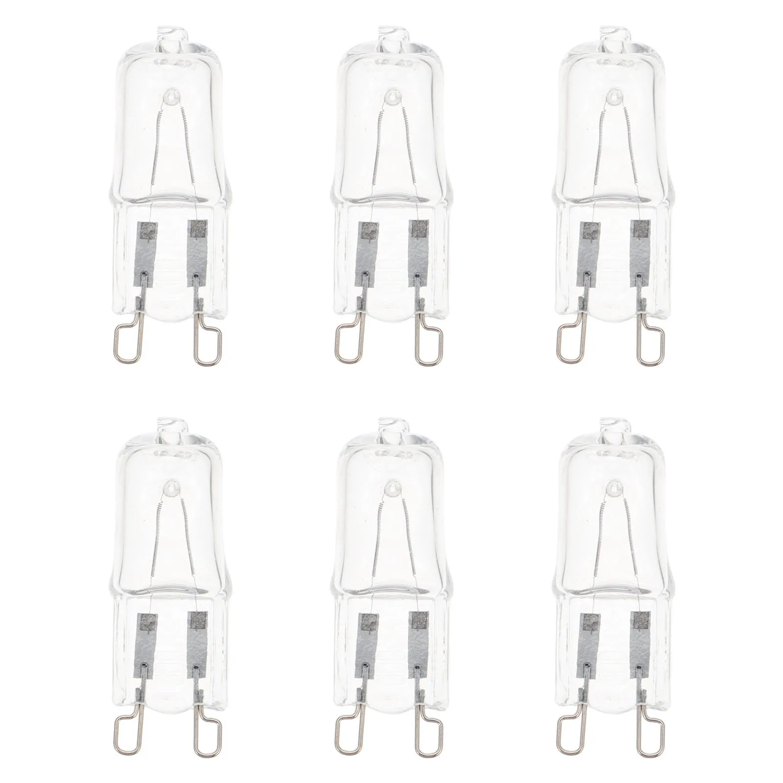 

6Pcs Oven Halogen Bulb G9 40W Anti-Rust Durable Glass Replacement Light Bulb for Home Appliance Oven Halogen Lamp