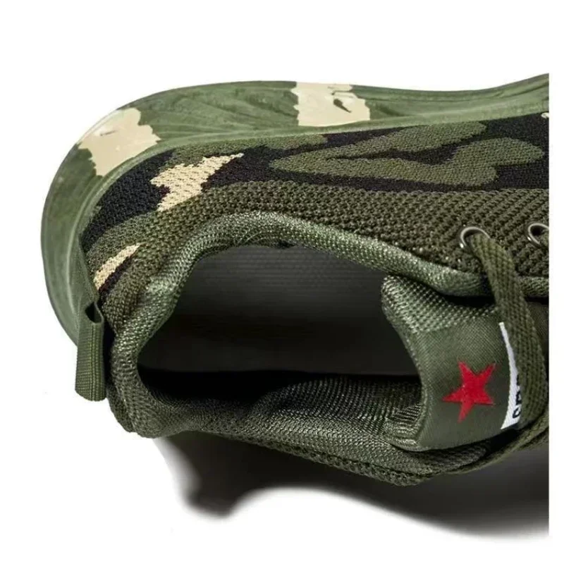 Zapatillas de deporte de camuflaje de malla para hombre, zapatos informales resistentes al desgaste para hombre, zapatos de Tenis antideslizantes, zapatos planos de trabajo para montañismo al aire libre