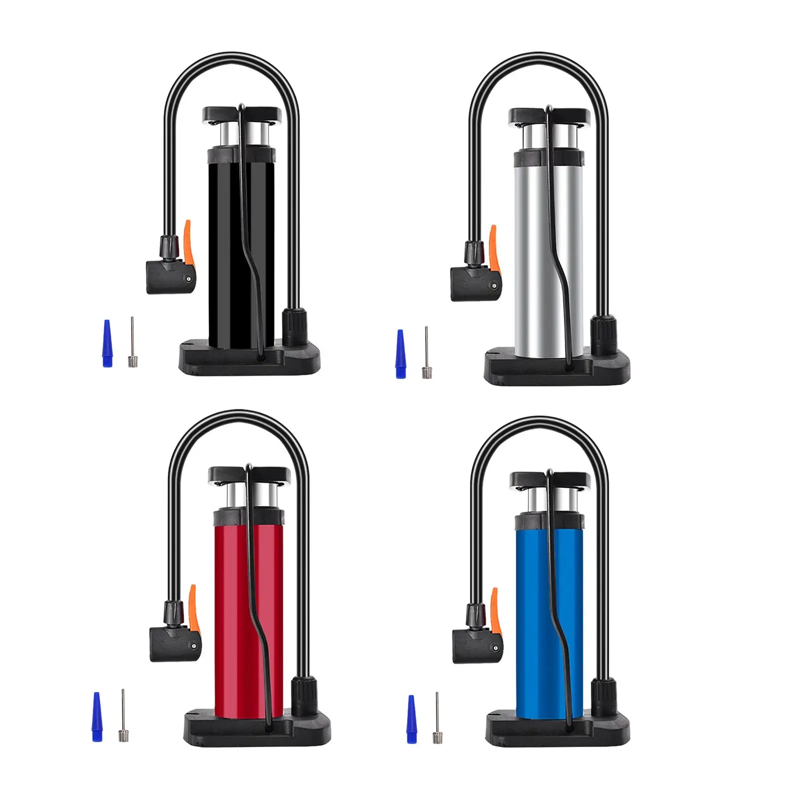 Mini Alloy Floor Foot Pump Portable Air Pump for Bicycle Tire Inflation Ball Basketball and Motorcycle Use