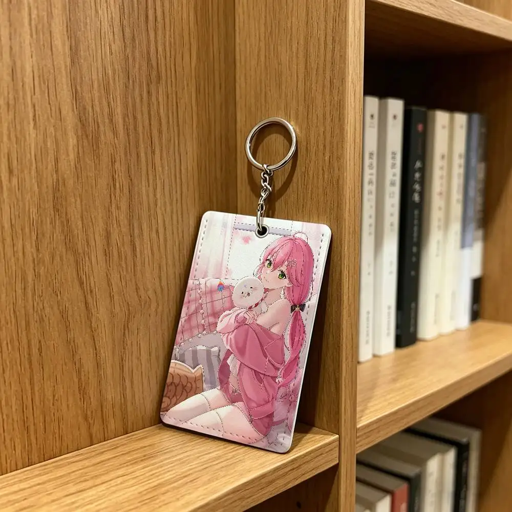 Pink S-Sakura M-Mikos Card Holder Men And Womenn Universal Antirust Keychain Learther Access Drop Key Tag Ring - view 5