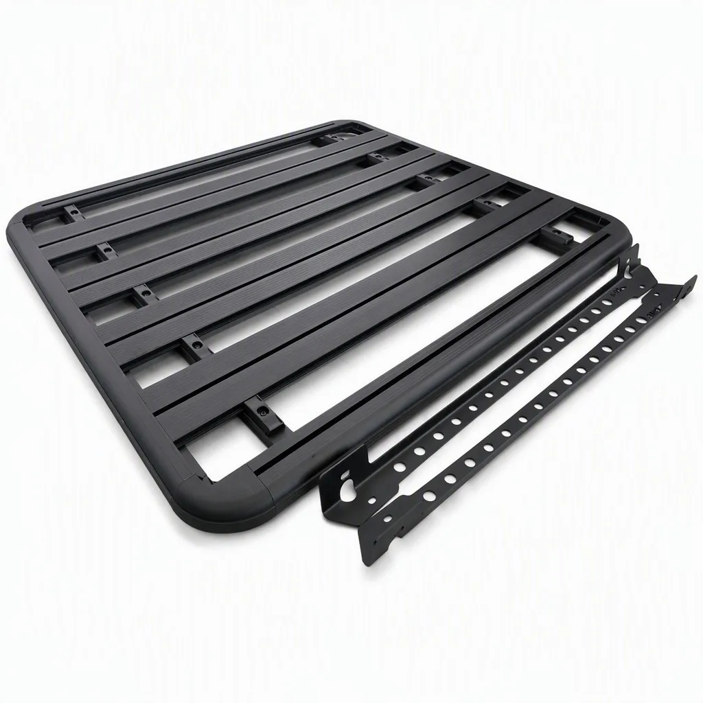 Car Roof Rack Platform Luggage Carrier Heavy Duty Black Aluminum Above 100kg Capacity for 4Runner Hilux FJ Cruiser Wrangler JK