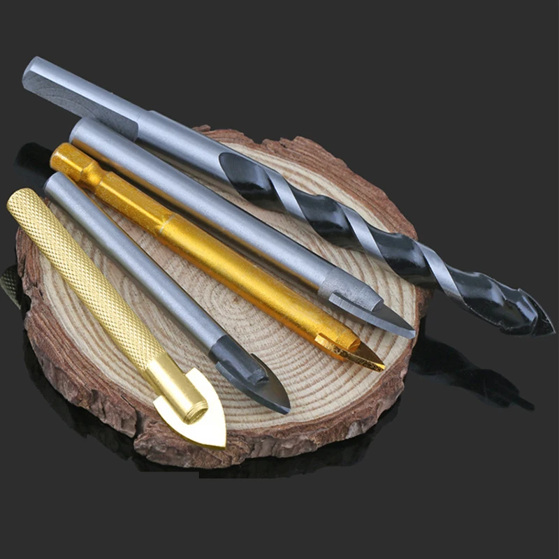 1 peça liga triângulo broca m6 m8 m10 m12 haste rasp chrome abridor de furo de aço para vidro/madeira/concreto/paredes/telhas abertura