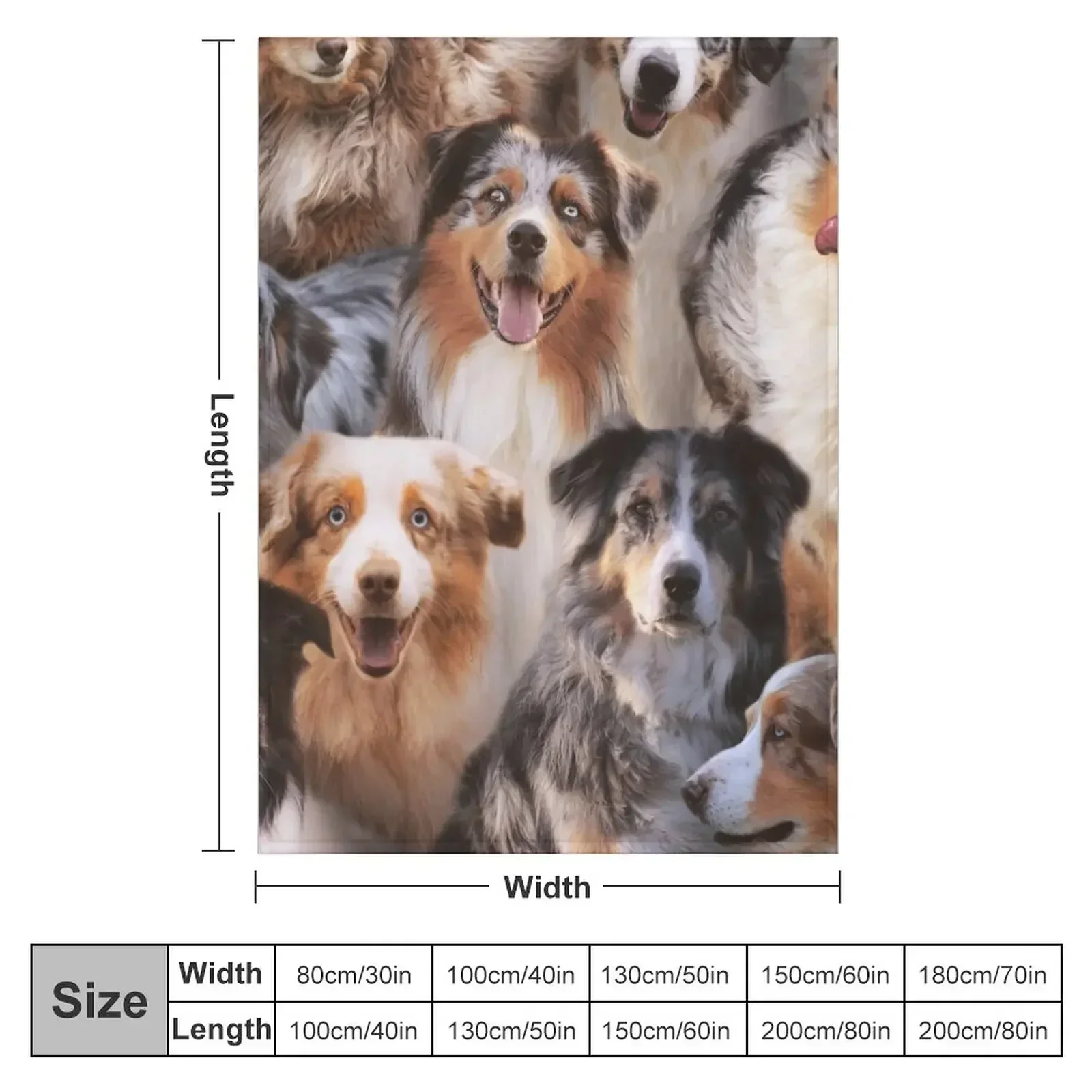 Australian Shepherds Throw Blanket couch cozy soft plush fuzzy picnic outdoor blanket