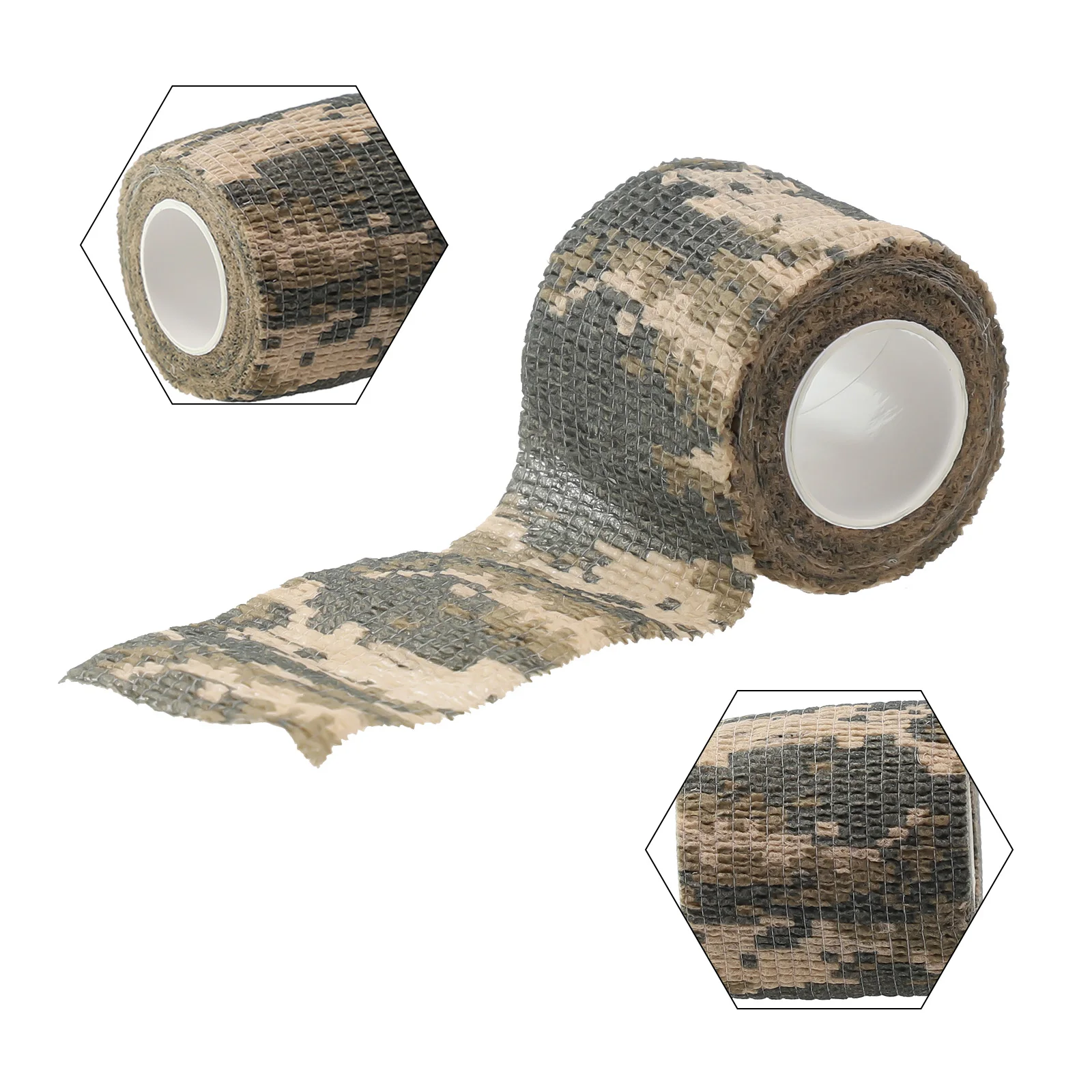 1pc Camouflage Invisible Tape Form Reusable Self Cling Camo Hunting Rifle Fabric Elastic Wrap Tape Army Outdoor Hunt Accessories