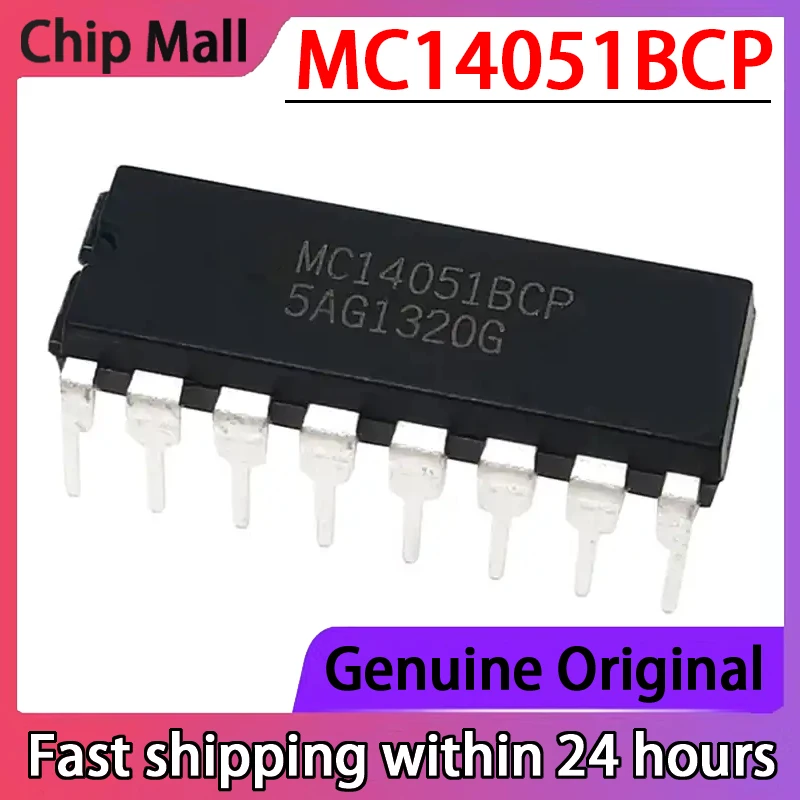 5PCS New Original MC14051BCP 4051 DIP-16 Inline Analog Switch Multiplexer