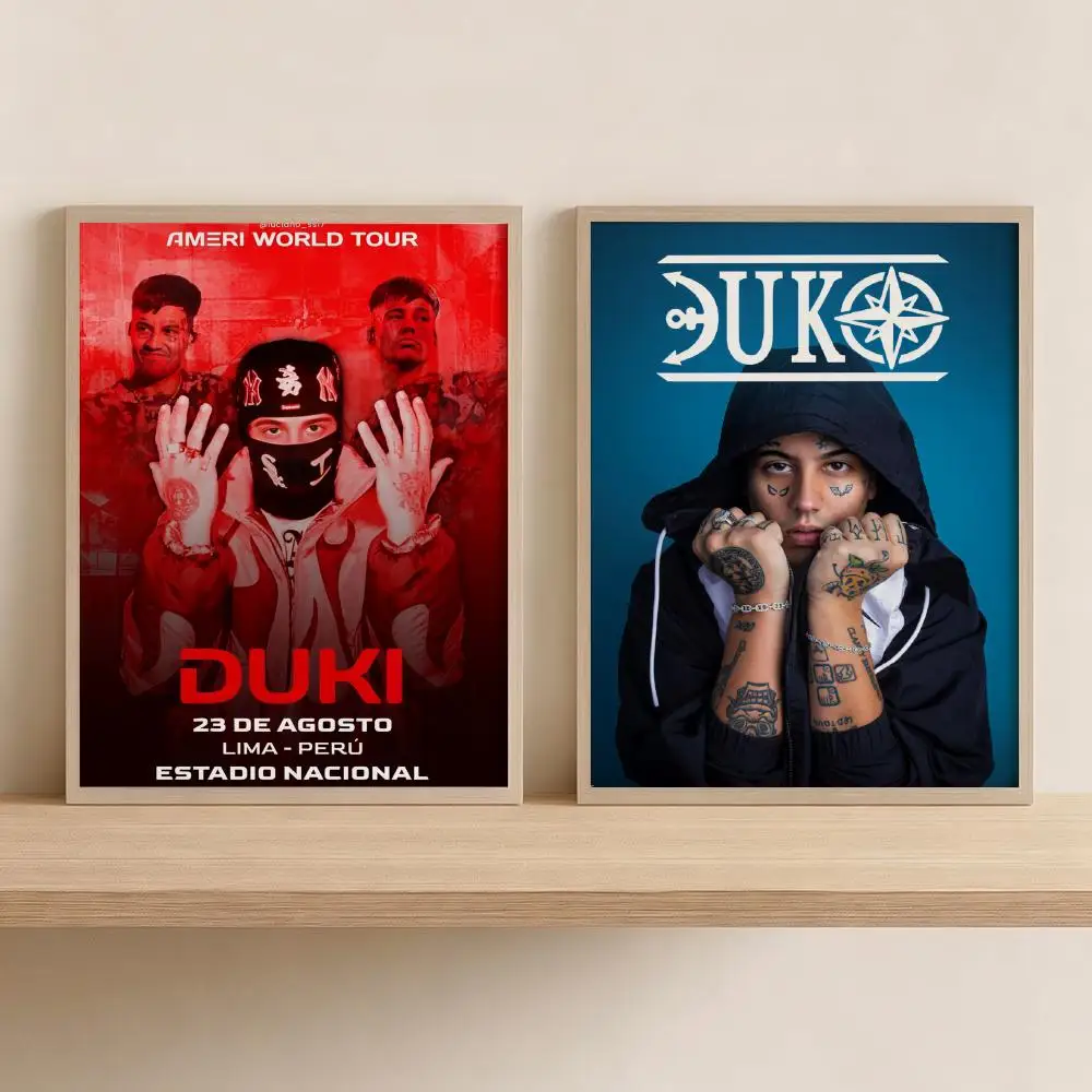 D-Duki Singer Rapper Painting Calligraphy Canvas Wall Art for Bedroom & Living Room Decor | Home Gift Painting