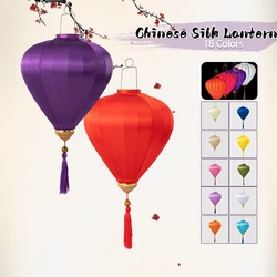 12/14Inch Outdoors Satins Lanterns Japan Vietnam Traditional Festival Decoration Hanging Lanterns For New Year Wedding Party