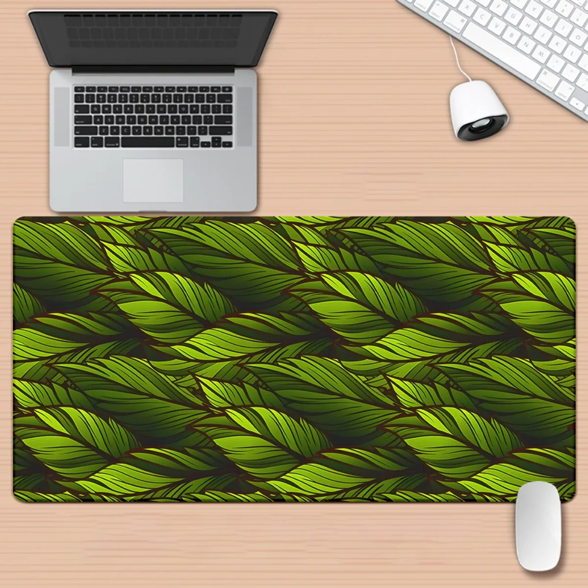 Brand Leaf Texture HD Printed Pad Iron Art Core Multi Functional XXL Mousepad Keyboard Gaming Mat Office Desk Mat