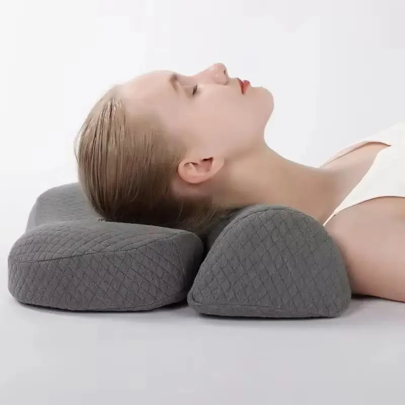 Ergonomic Memory Foam Cervical Pillow Contour Bed Pillow for Side Sleeper Orthopedic Sleeping Aid Soft Comforter for Neck Suppor