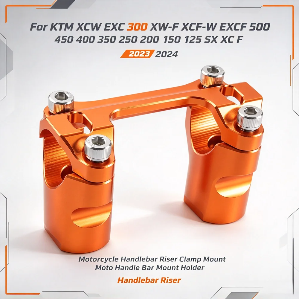 Motorcycle Handlebar Riser Clamp Mount For KTM XCW EXC 300 XW-F XCF-W EXCF 500 450 400 350 250 200 150 125 SX XC F 2023 2024