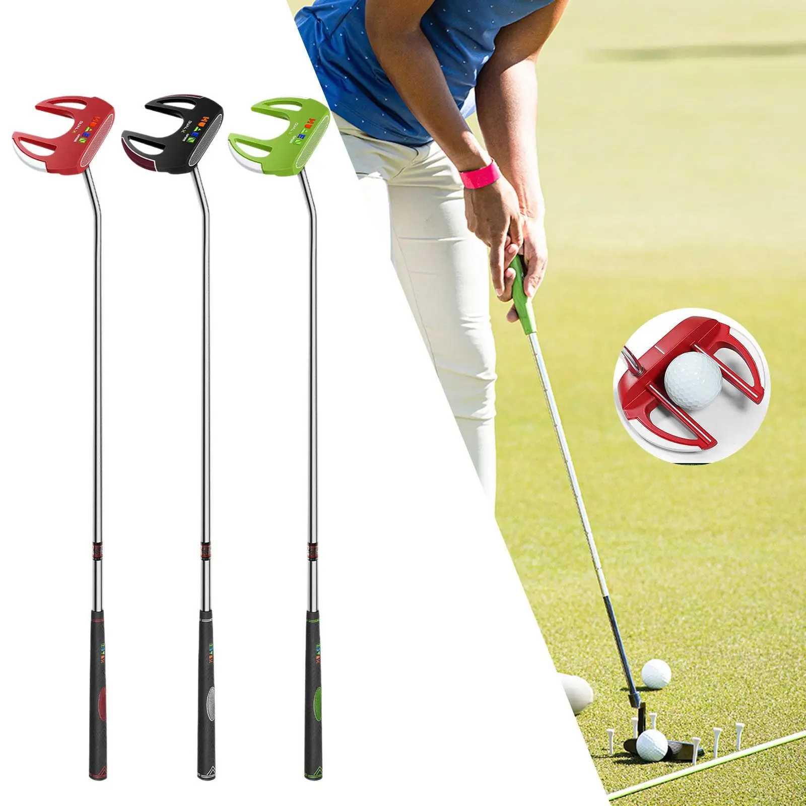 

Golf Putter Men's Putter Right Handed with Headcover with Ball Picking Function Golf Mallet Putter Golf Putting Club