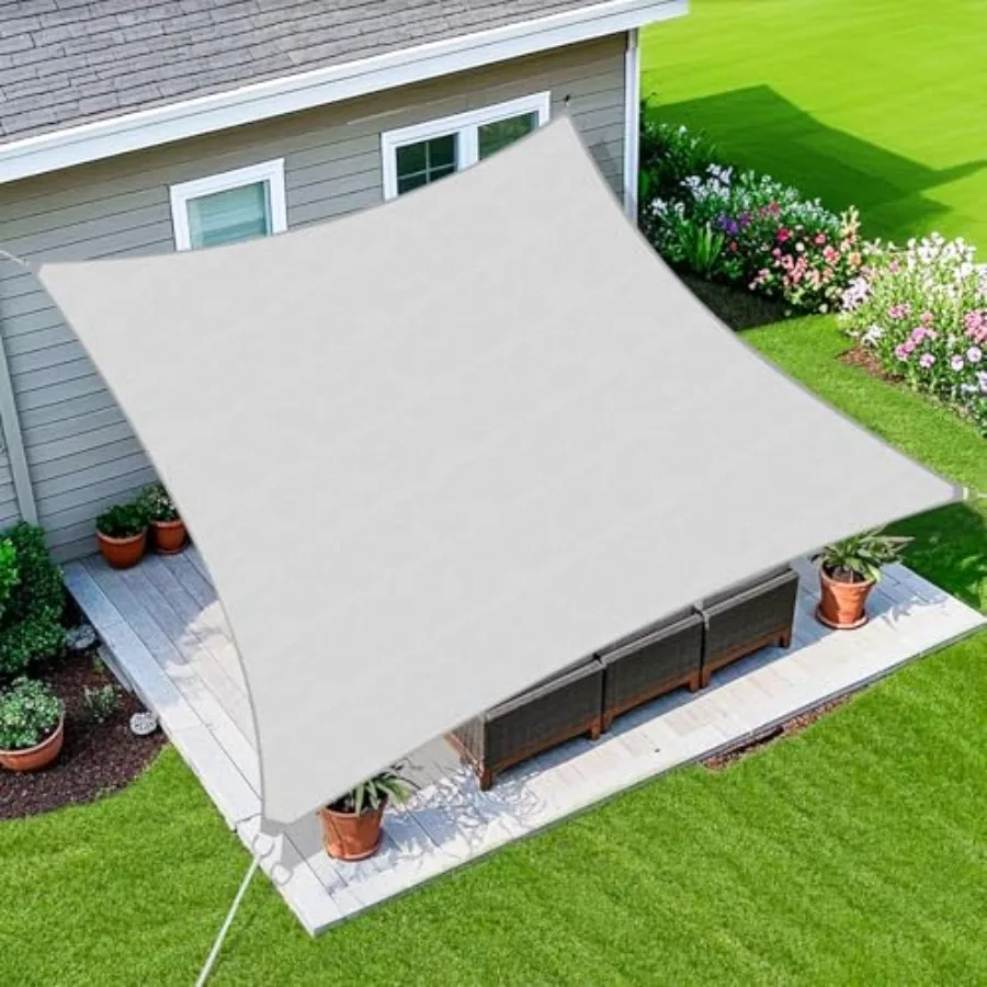 

Тент-парус от солнца 6'x20' с изогнутыми краями, уличный навес, легкий и дышащий, 95% защита от УФ-излучения, для патио, сада, двора. Изготовление на заказ.