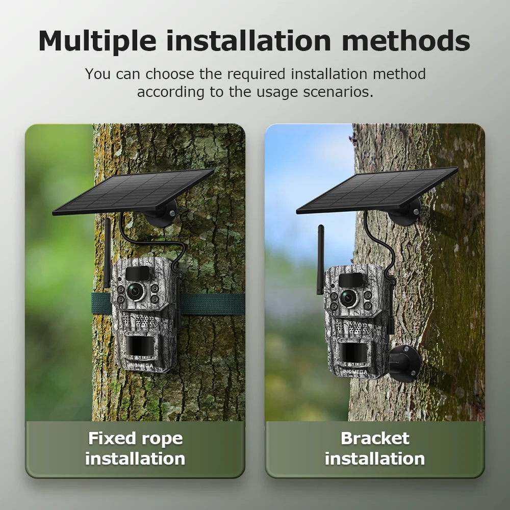 INQMEGA 4G Trail Camera Live Broadcast Wildlife Hunting Surveillance Cellular Wireless Cameras  in Forest / Farm