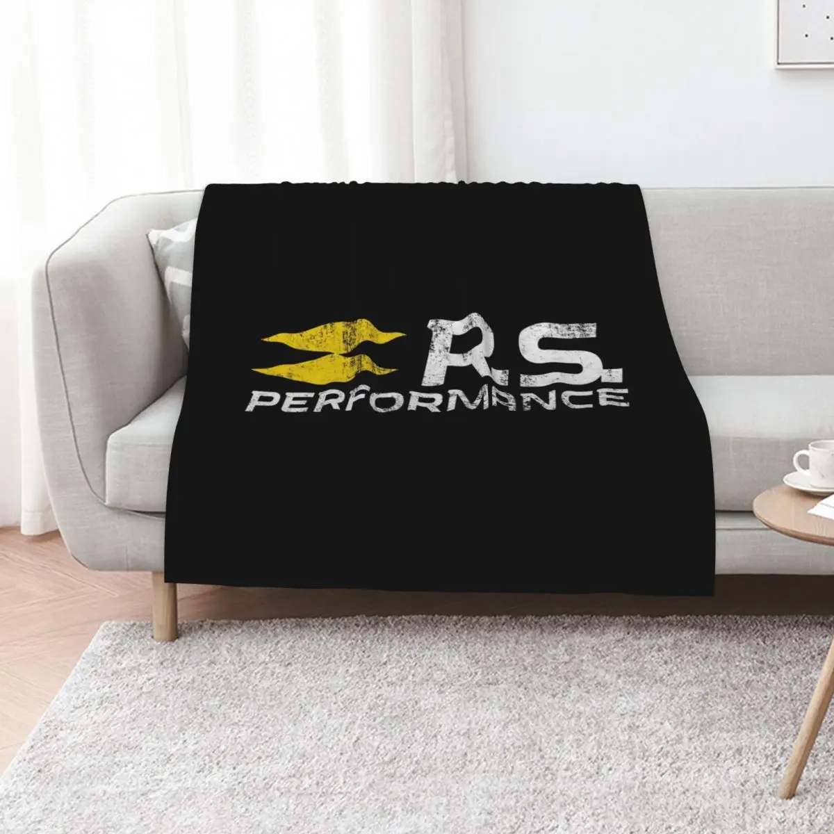 RS PERFORMANCE LOGO (YELLOW-WHITE) Throw Blanket Heavy Weighted Blankets For Baby Warm Decorative Sofas Sofas Blankets