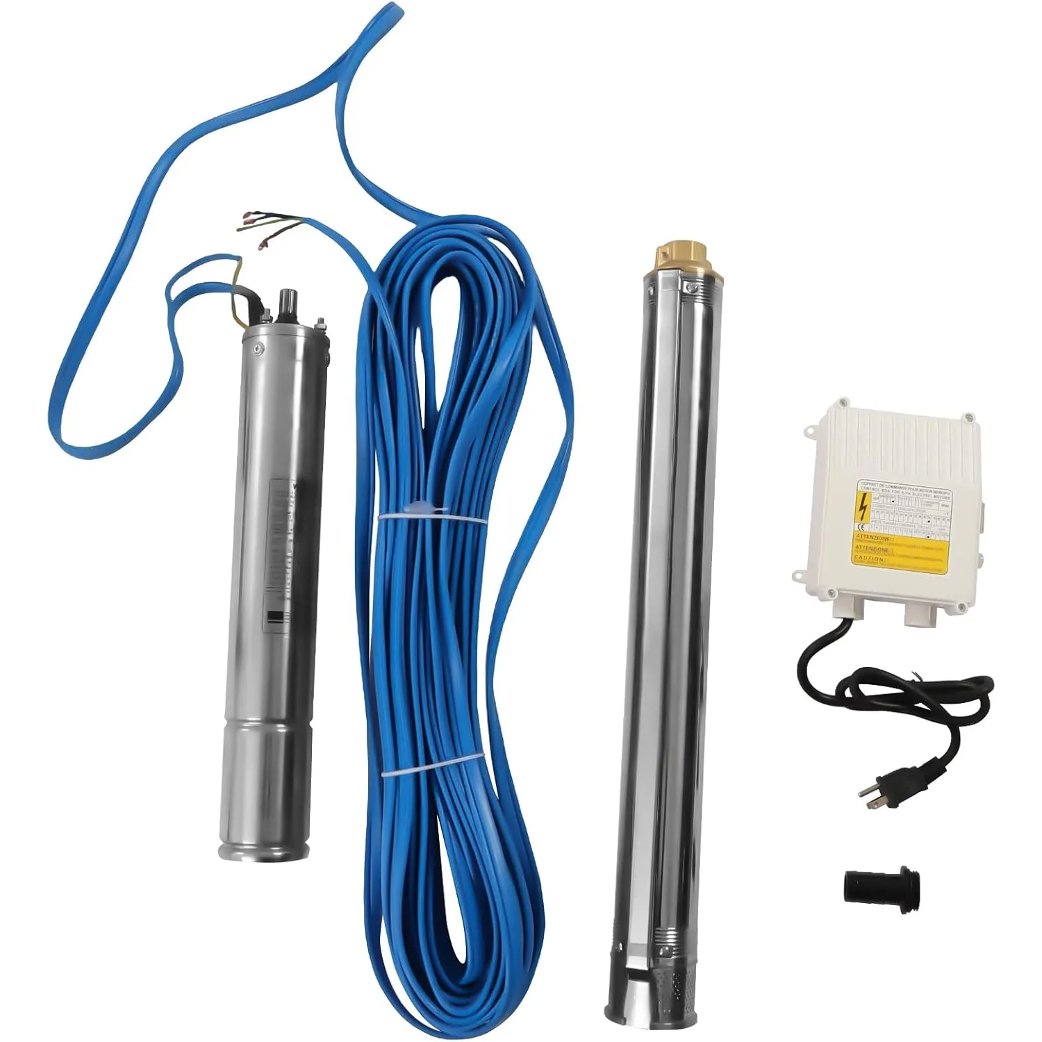 مضخة غاطسة بئر عميق تيار مستمر 12 فولت 180 وات مضخة مياه كهربائية تعمل بالطاقة الشمسية، تدفق 5.3 جالون في الدقيقة، رفع 82 قدم، ري مزرعة المزرعة #2