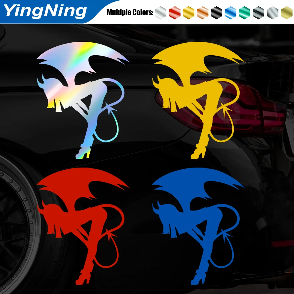 

Sexy Devil Girl Car Sticker Vinyl Decal Auto Motorcycle Decoration Reflective Angel Demon Silhouette Laptop Cup Glass Stickers