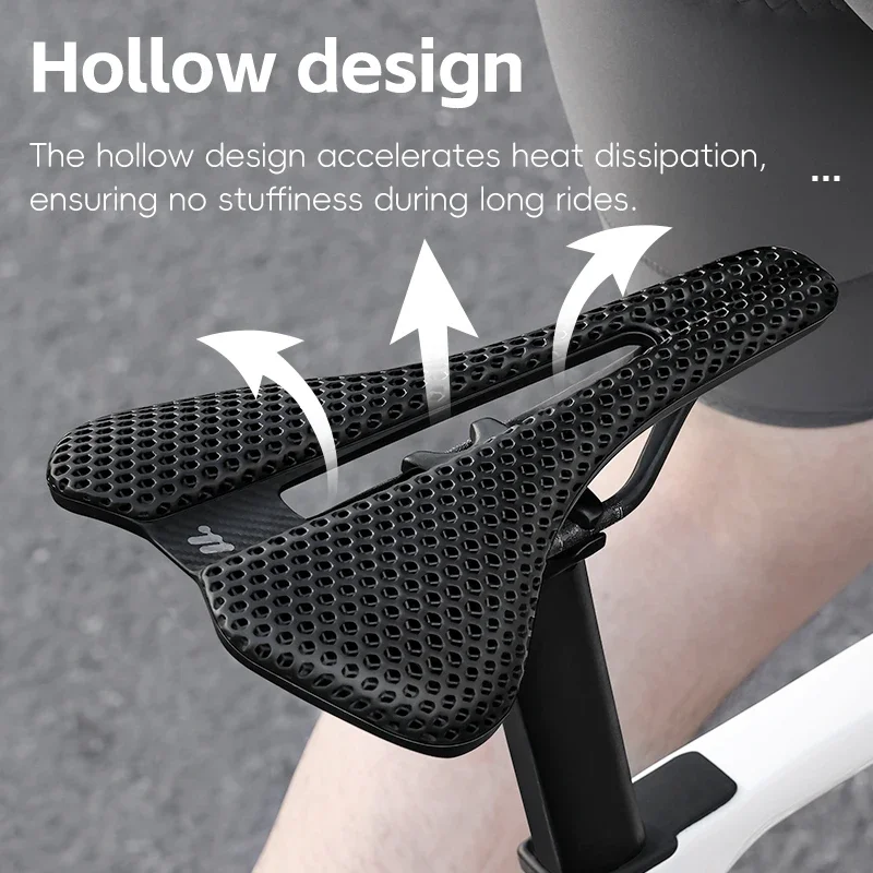 

WEST BIKING 3D Printed Bicycle Saddle Ultralight Bike Seat Carbon Fibre Racing Bicycle Seat Cushion Cycling Seating Bike Parts