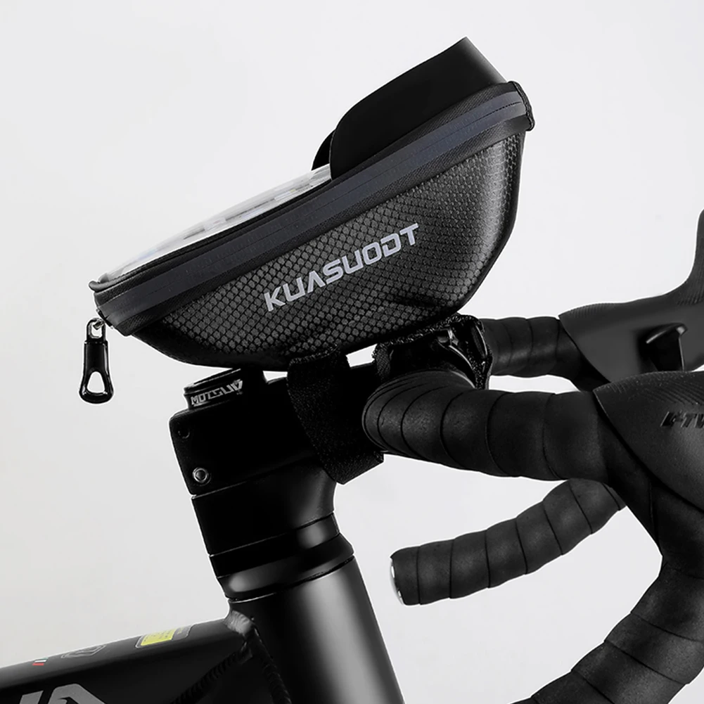 

EVA Bicycle Front Frame Bag Waterproof Handlebar Cell Phone Bag Large Capacity Cycling Phone Holder Bag for Smart Phones